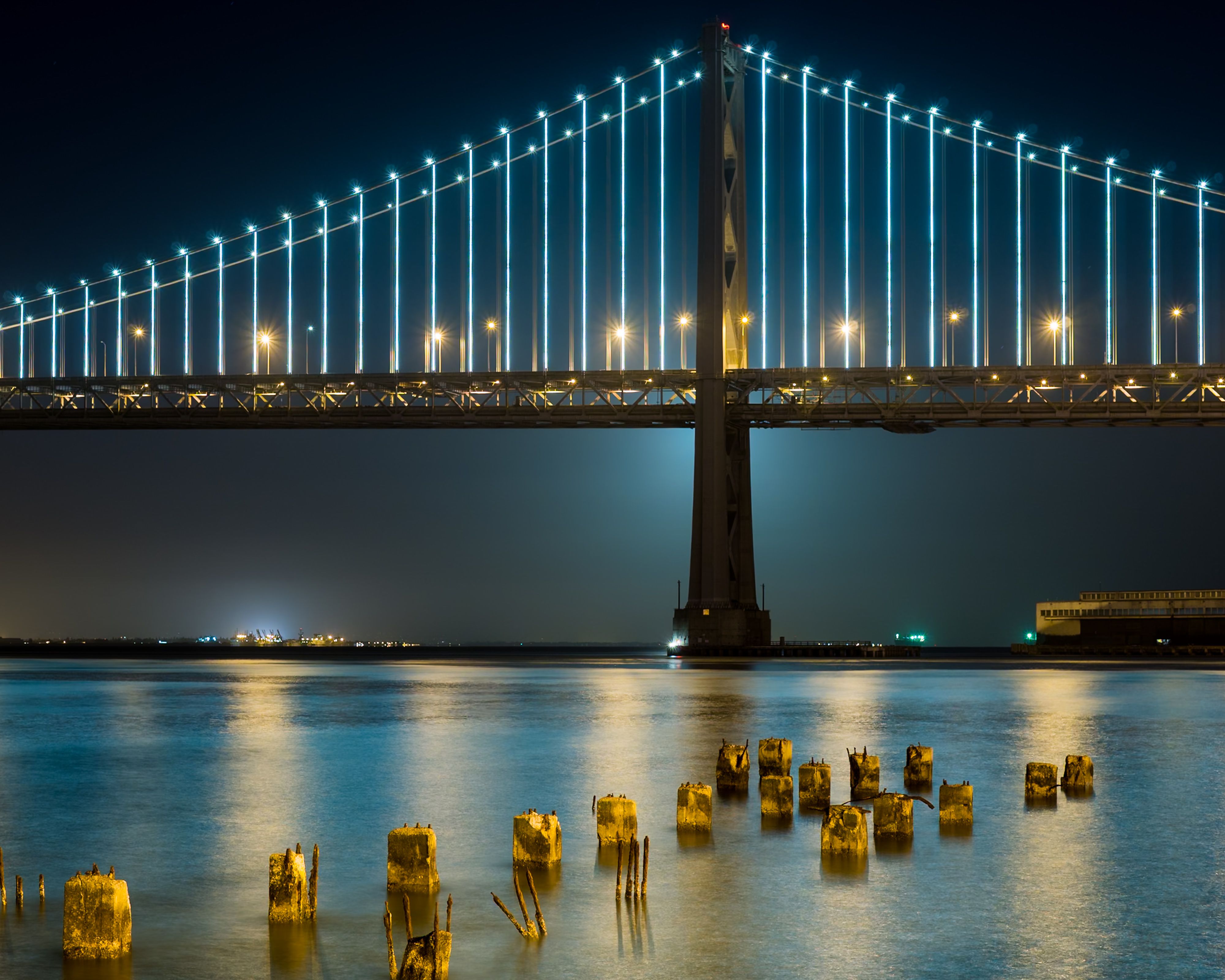 The San Francisco Bay Bridge at Night