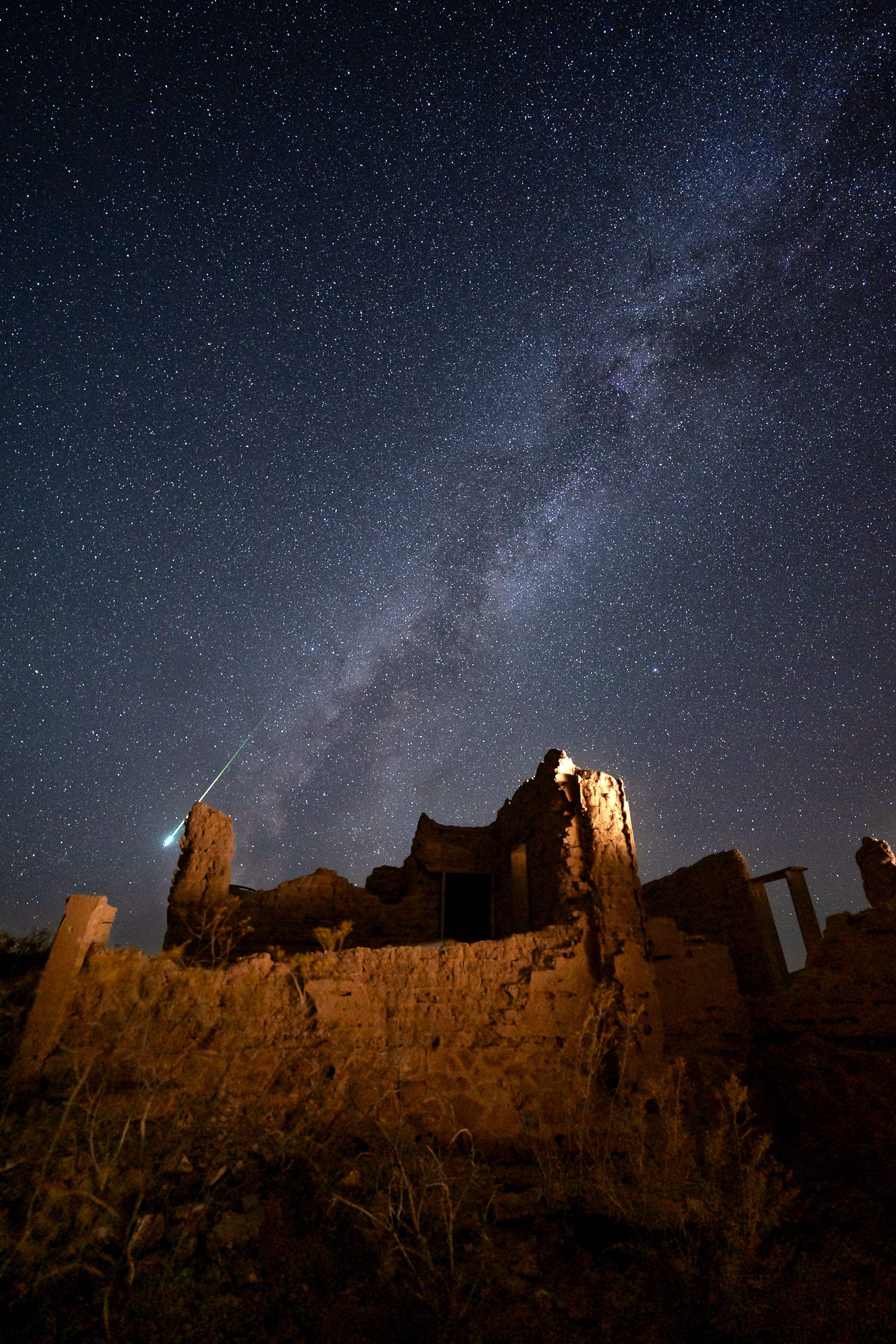 Perseid over Adobe Walls